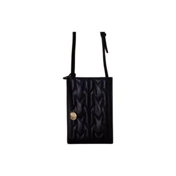 Julychagall Calfskin Crossbody Bag Shoulder Bag Small Size Unisex Black