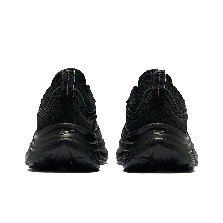 Erke Cushioning Breathable Low Top Running Shoes Men's Jet Black-3