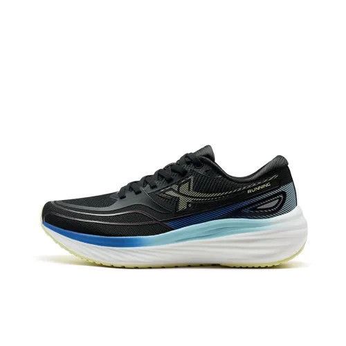 XTEP Running Shoes Men Low-Top Black/Light Aquamarine Blue