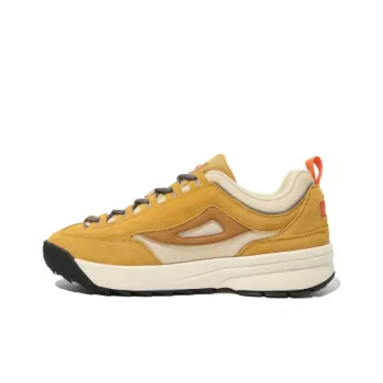 FILA Cushioning Wear Resistant Low Top Chunky Sneakers Unisex Beige Yellow
