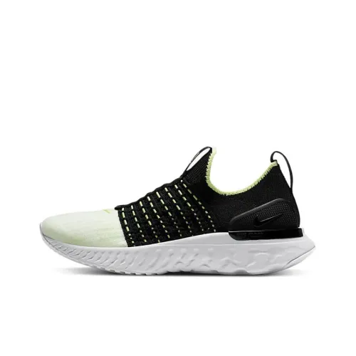 Nike React Phantom Run Flyknit 2 Black Barely Volt Women's