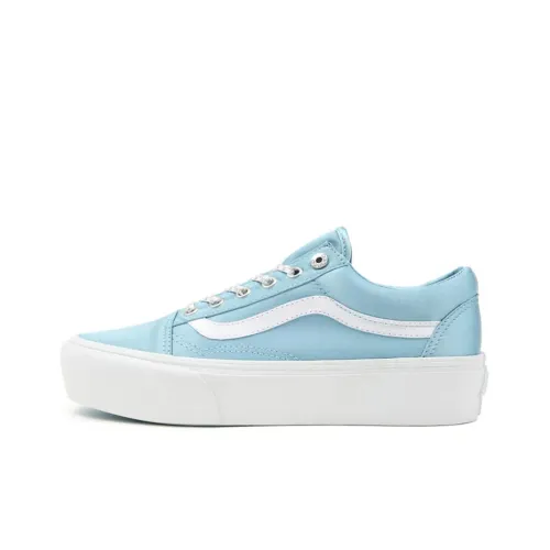 Vans Unisex Sparkle Check Old Skool Platform Sneakers Blue