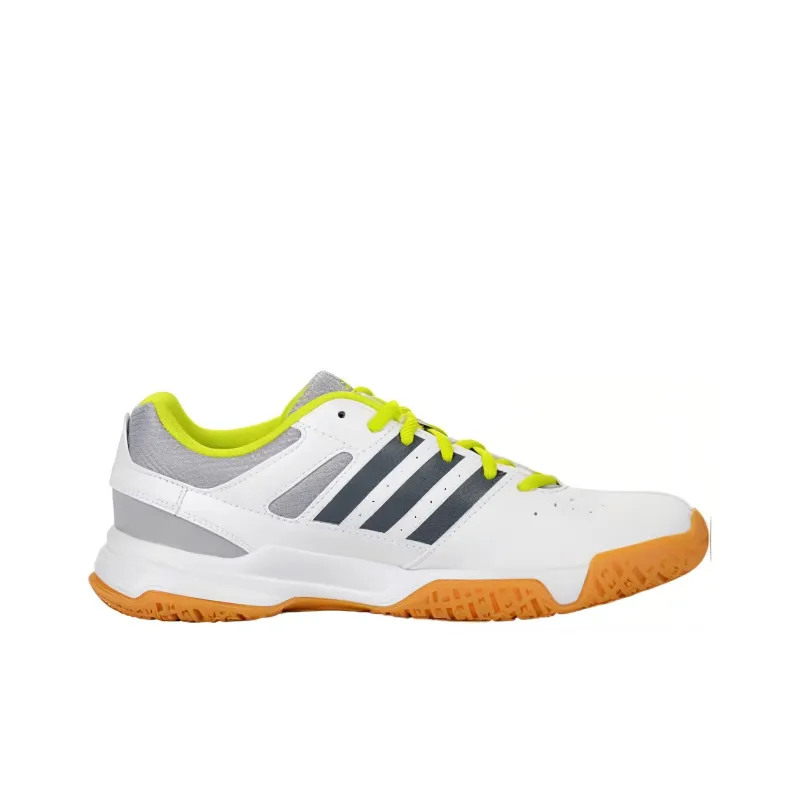 Adidas Quickforce 3 Cushioning Wear Resistant Low Top Badminton Shoes Unisex White Green-1