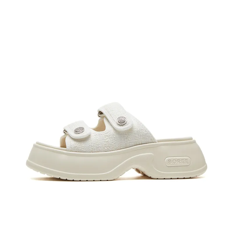 BOREE Slide Slippers Unisex Joyful White/Cool Black-0