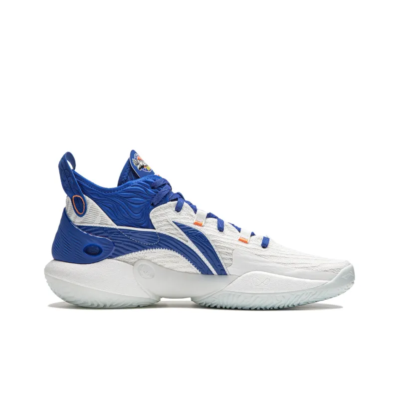 LINING YuShuai 18 Basketball Shoes Men Mid Top White/Blue-1