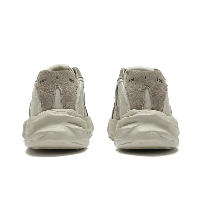 Soilios Anti Slip Wear Resistant Low Top Skateboard Shoes Unisex Light Stone Gray-4