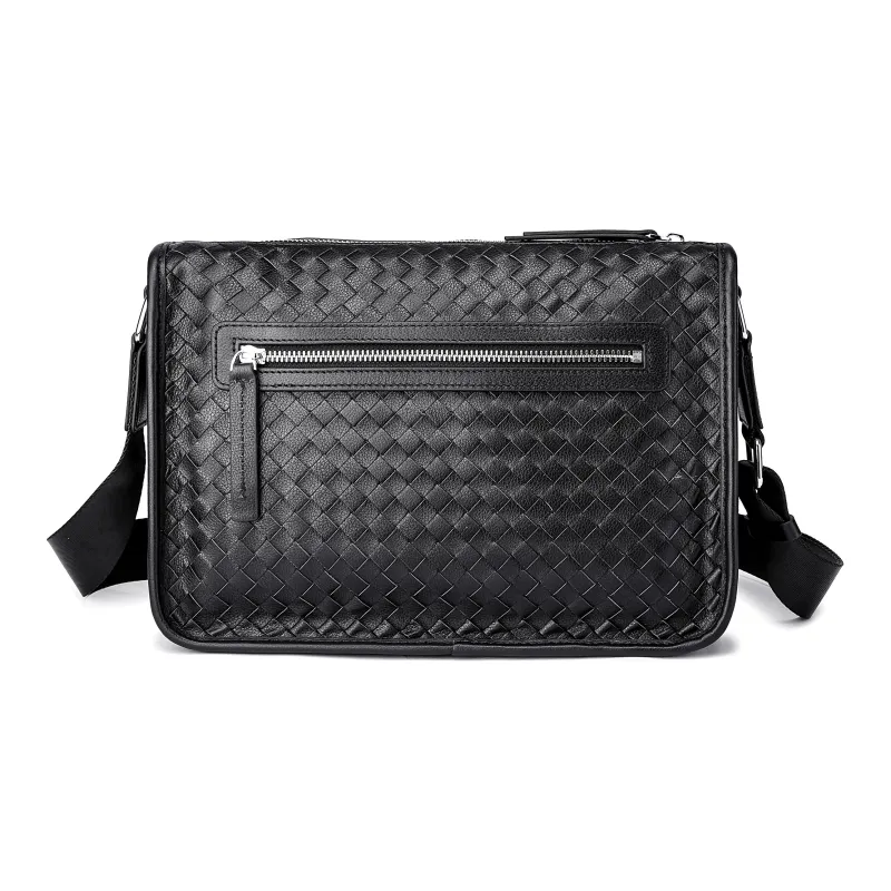Ace Paul Top Grain Cow Leather Shoulder Bag Regular Unisex Black-3