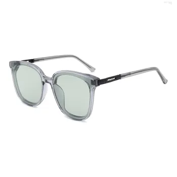 Pair Ponyo TR/Memory Plastic Irregular Shape Sunglasses Unisex Light Gray Frame