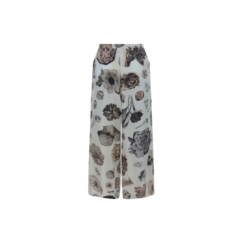 MARNI Floral print Straight trousers-1