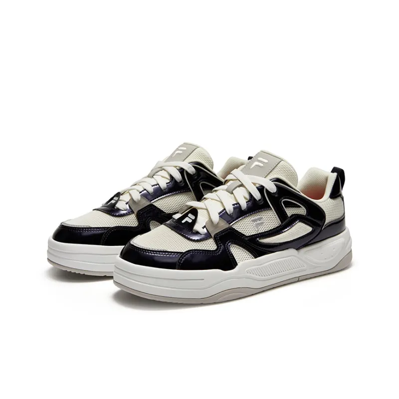 Beams x FILA FUSION BANK II Anti-Slip Wear-Resistant Low-Top Skateboard Shoes Women's White Blue-2