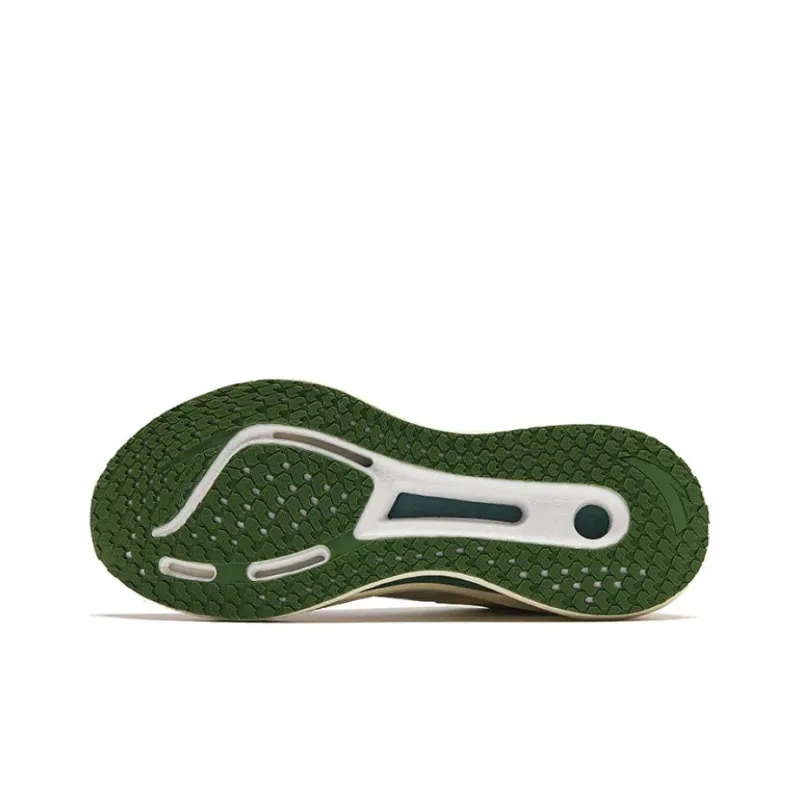 Anta Cushioning Wear-Resistant Low-Top Running Shoes Men's White Green-4