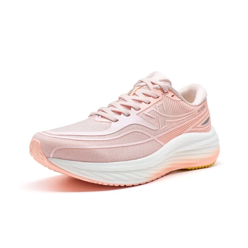 XTEP Running Shoes Women's Low Top Cherry Blossom Pink/Fluorescent Light Pink-2