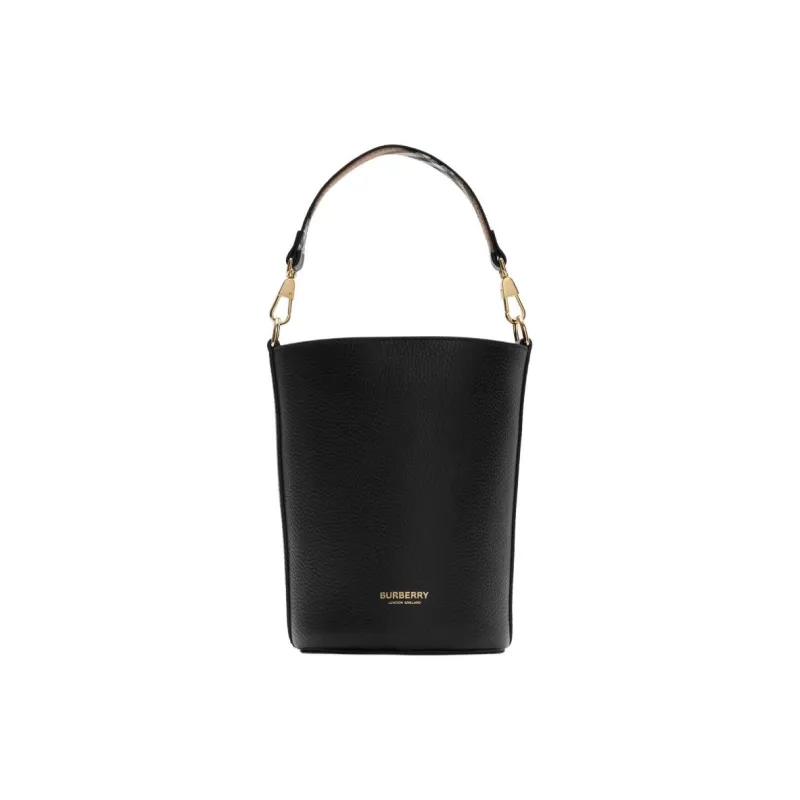 Burberry Grain Calfskin Bucket Bag, Handbag, Shoulder Bag, Crossbody Bag Small Size Women's Black-1