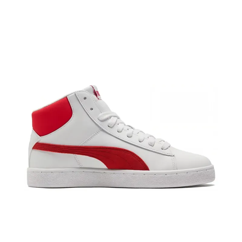 PUMA Waterproof And Wear resistant High Top Skateboard Shoes Unisex Bright Red-1