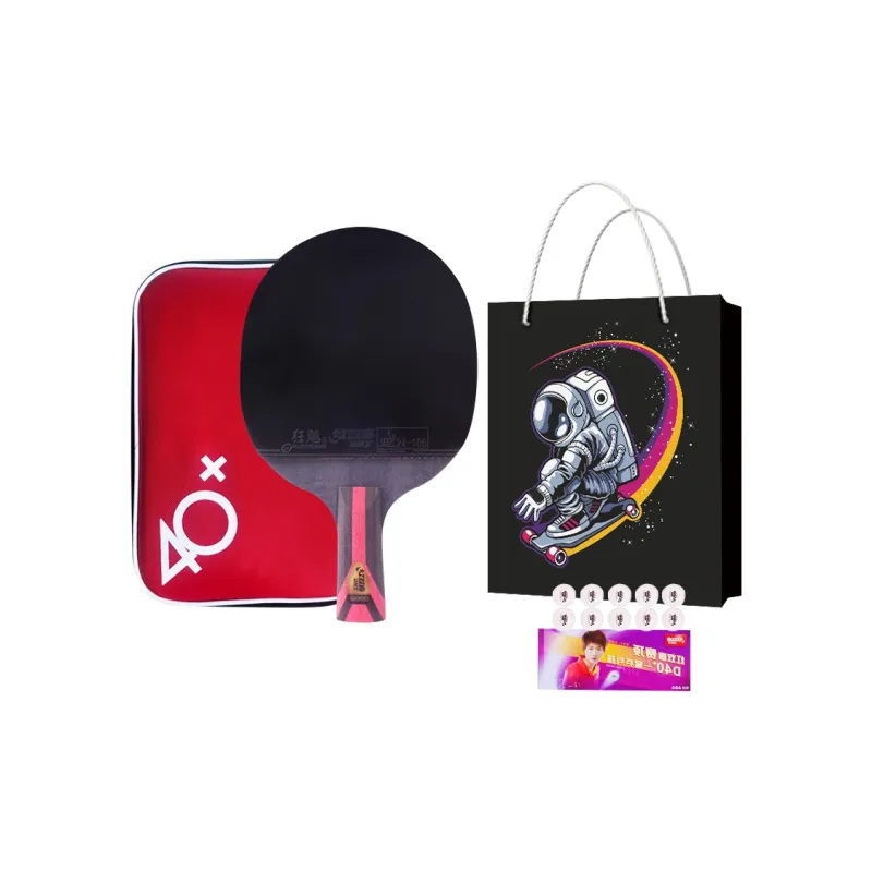 DHS Ping Pong Paddles Unisex Pure Wood, Aromatic Carbon, Sponge Red/Black-6