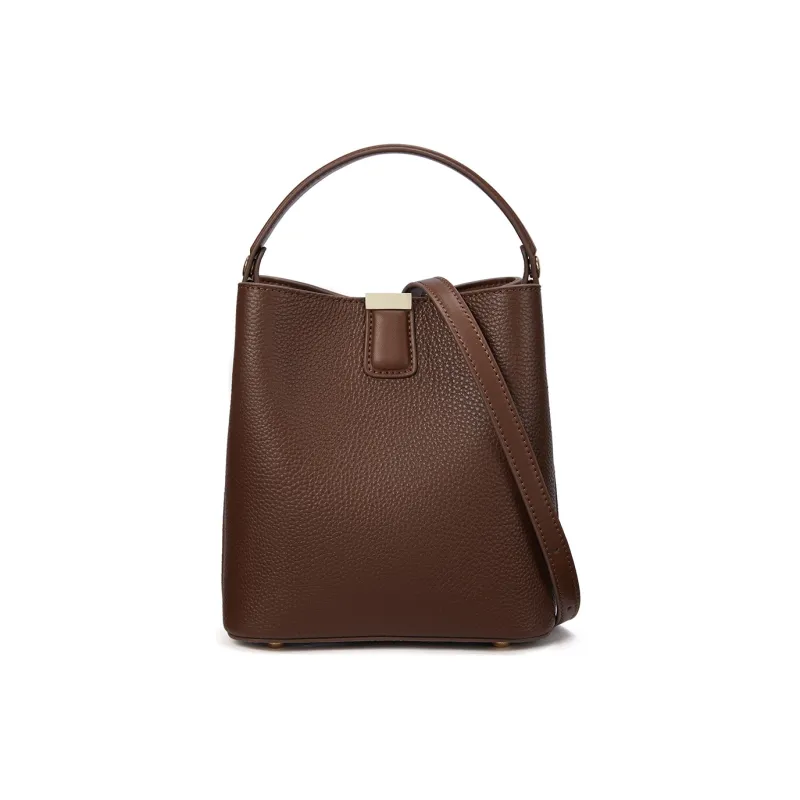 RED DRAGONFLY Cow Leather Bucket Bag Handbag Crossbody Bag Regular Women's Brown/Black/Ecru/Coffee-22