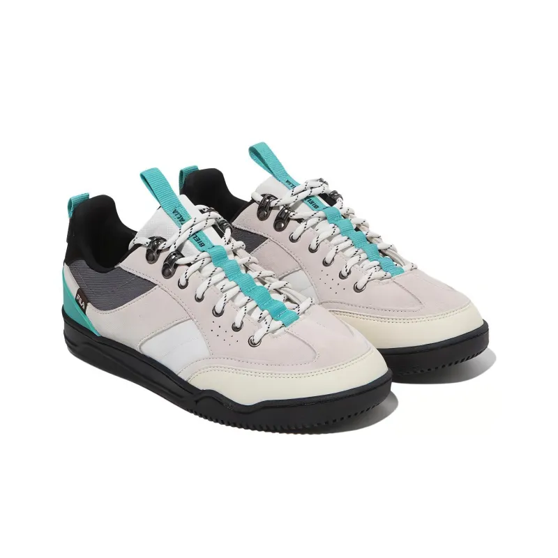 FILA Melvis Pro Slip Resistant, Abrasion Resistant, Breathable Low Top Skateboard Shoes Unisex White Gray Green-2
