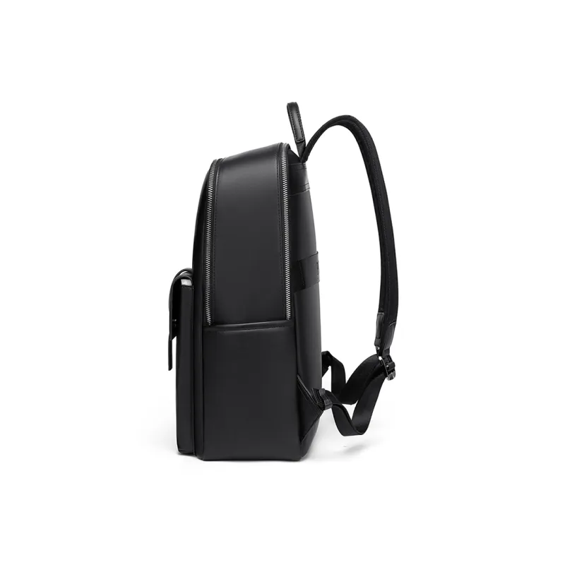 POLO Top Grain Cow Leather Backpack Tubas Men's Black-4