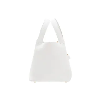 HERMES Picotin Lock Clemence Calfskin Basket Bag, Bucket Bag, Handbag Women's 0U New White New White