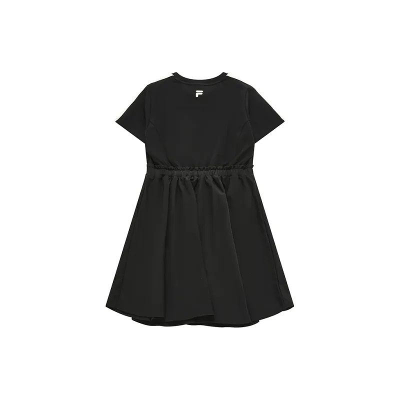 FILA FUSION Short Sleeved Dresses Women's Black-1