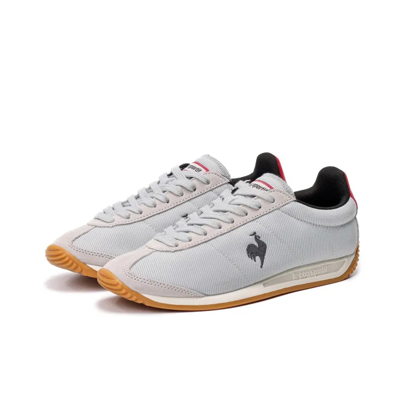 Le Coq Sportif Low Top Casual Shoes Unisex Gray Red-2