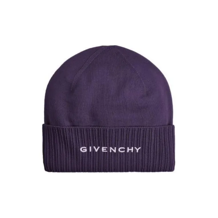 GIVENCHY Wool Beanies Men's Purple-0