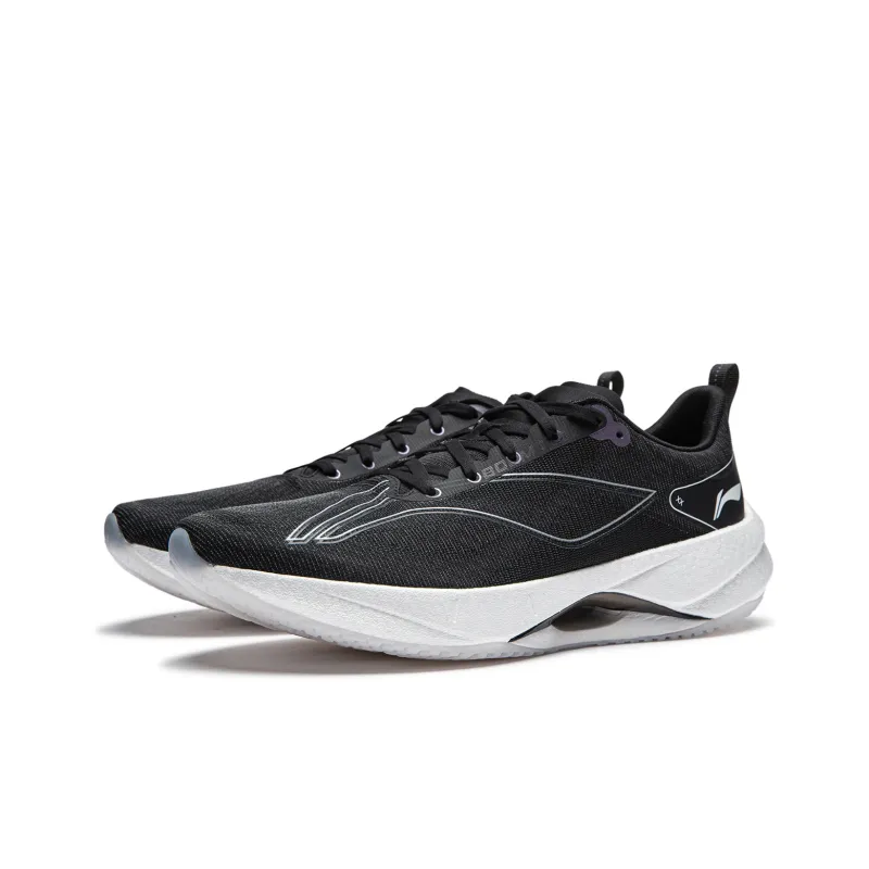 LiNing Super Light 21 Anti Slip And Wear Resistant Breathable Low Top Casual Running Shoes Men's Black White-2