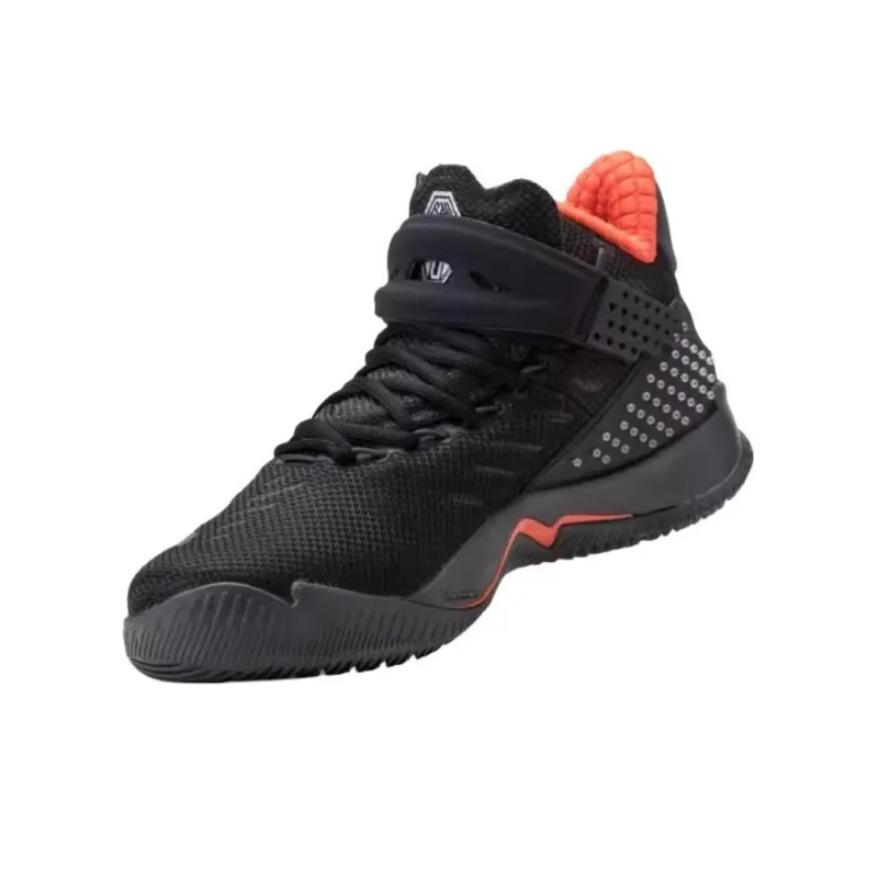 Adidas Ball 365 Cushioned Slip-Resistant Mid-Top Basketball Shoes Men's Black Gray Red-1