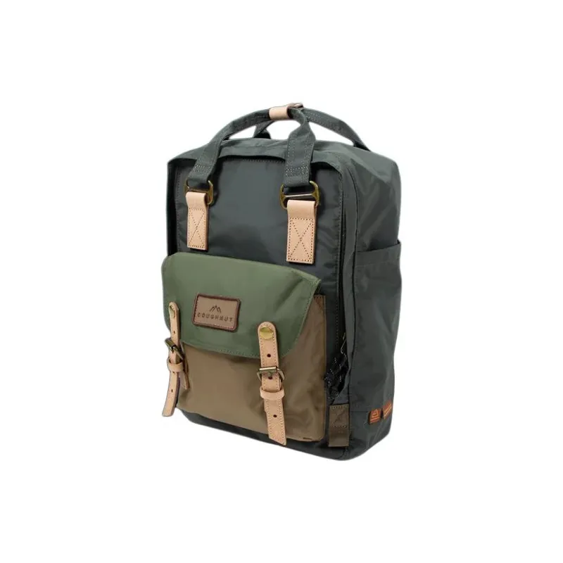 Doughnut Recycled Nylon With Recycled Leather Accents Backpack Regular Unisex Olive & Army Green-1