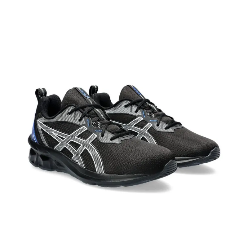 Asics Gel Quantum 90 4 Cushioned Slip Resistant Low Top Running Shoes Men's Black Blue-2