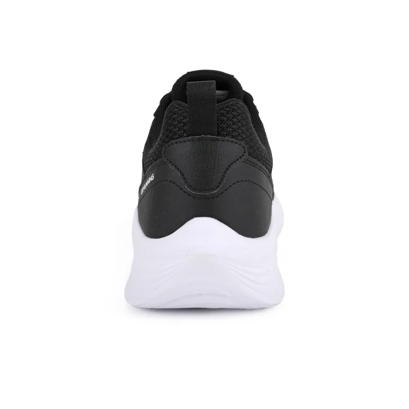 QIAODAN Wear resistant And Lightweight Low Top Running Shoes Men's Black White-4