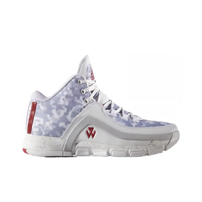 Adidas J Wall 2 Breathable Mid Top Vintage Basketball Shoes Men's White Purple Red-1