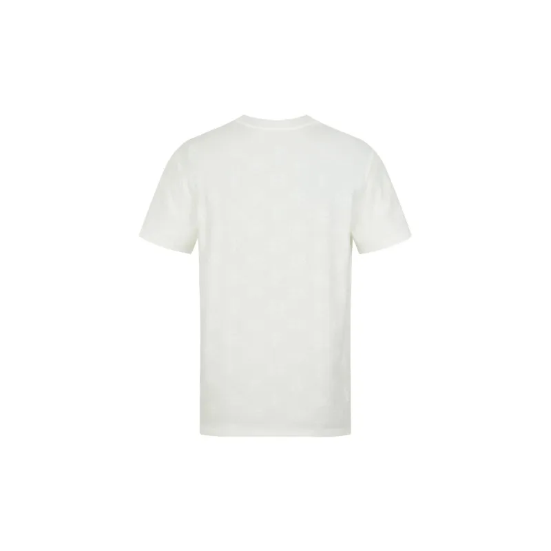 FERRE Letter Print All Over Subtle Texture Jacquard Crew Neck Short Sleeved T Shirt Men's-1