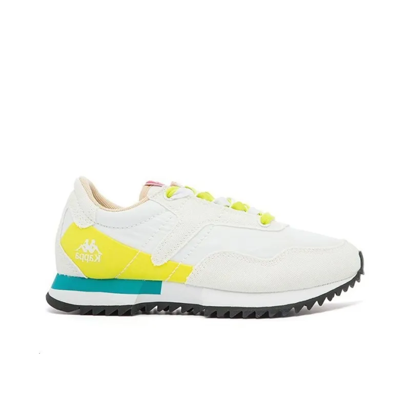 Kappa Anti Slip And Wear Resistant Breathable Low Top Casual Shoes Unisex White Yellow-1