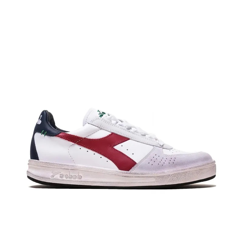 Diadora B.ELITE H Durable Breathable Low Top Skateboard Shoes Men's White-1