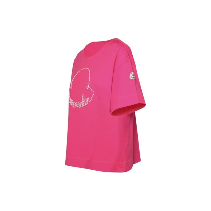 Moncler Logo patch Cotton T shirt-2