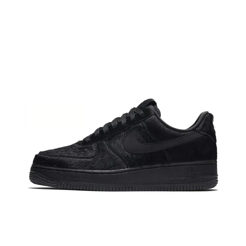 Nike Air Force 1 'Pony Hair' Coverage Wear-Resistant Low-Top Skateboard Shoes Women's Black-0