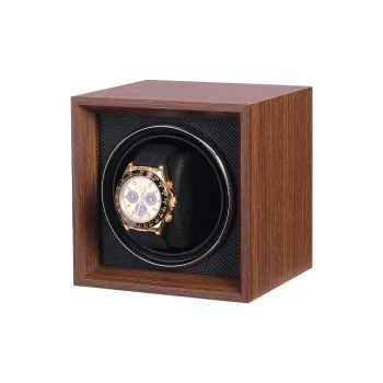 MILANQIAN M&Q Minimalist Series 1 Digit Watch Winder Walnut Wood Grain Color Unisex X00
