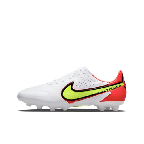 Nike Tiempo Legend 9 Soccer Shoes Men Low-Top White/Red/Yellow