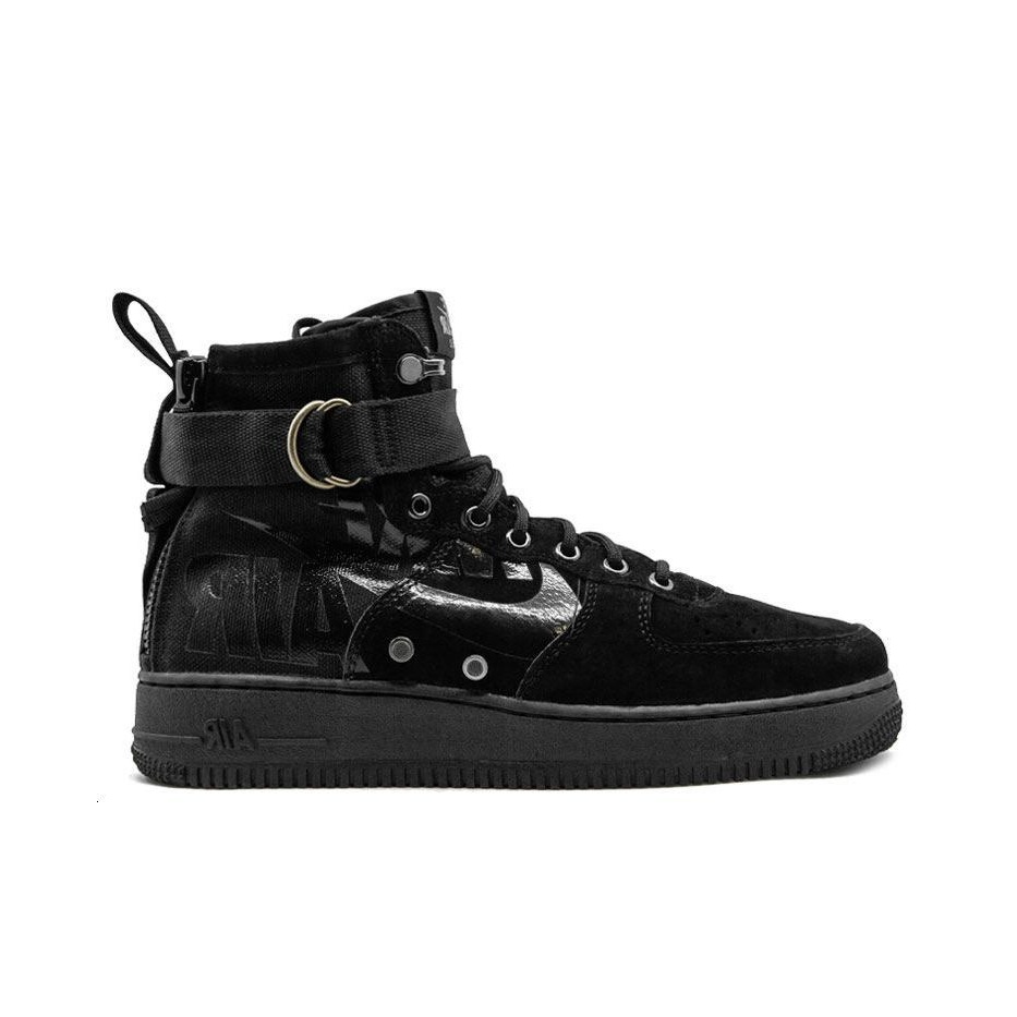 nike air force 1 mid black suede
