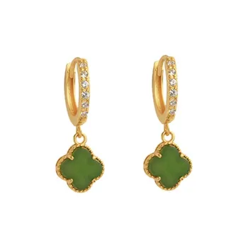 Xiaoyinjiang Hetian Jade Earrings Jasper Women's