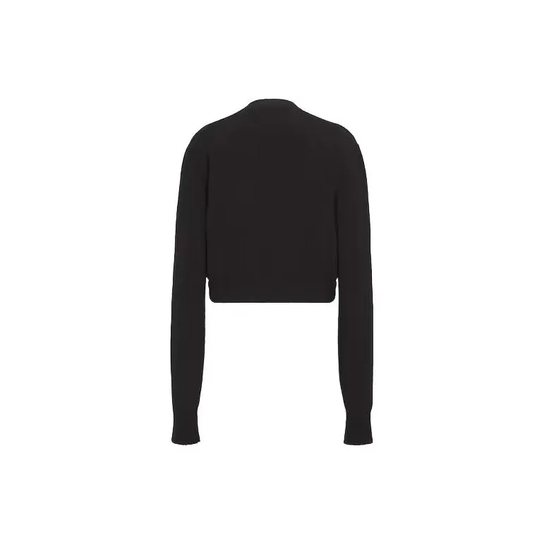 FENDI Logo Intarsia-Knit Crewneck Cardigan-1