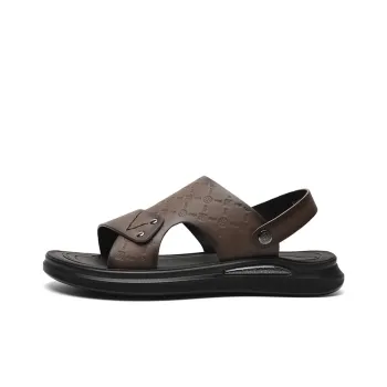 AOKANG Premium Print, Comfortable Fashion Trend Breathable Beach Sandals Men's Brown