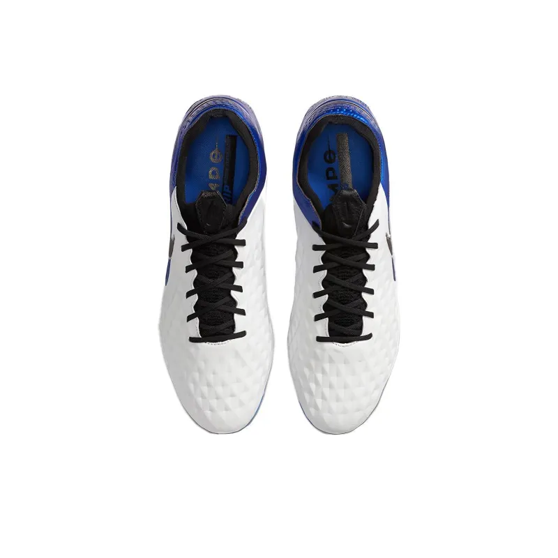 Nike Tiempo Legend 8 Elite AG Pro Low Top Soccer Shoes White/Blue-3
