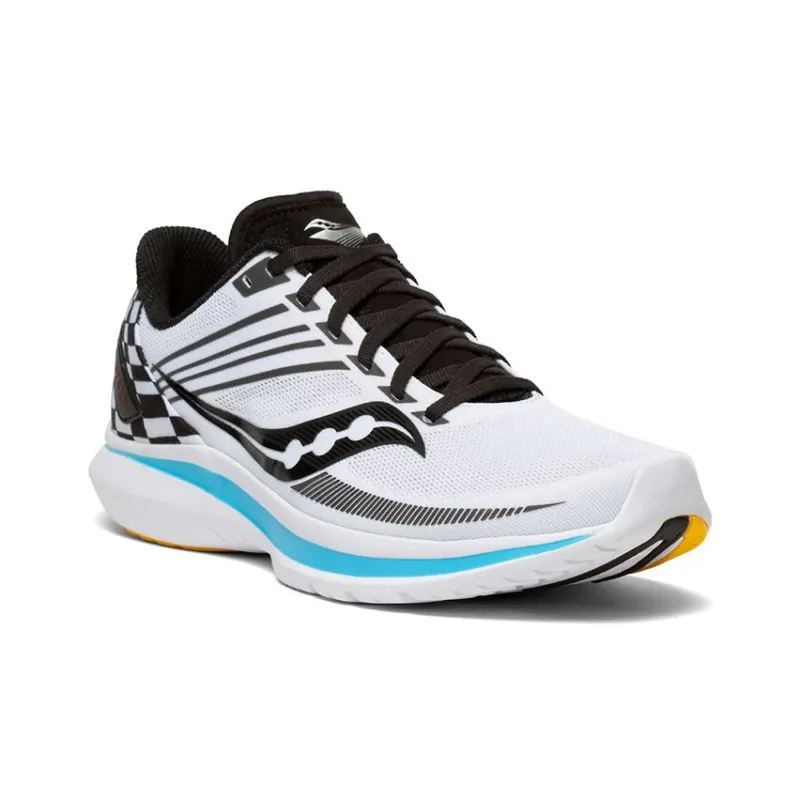 Saucony Kinvara 12 Blossom Cushioning Anti Slip And Wear Resistant Low Top Running Shoes Men's White Black Standard M-2
