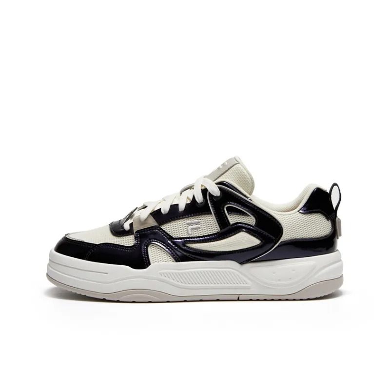 Beams x FILA FUSION BANK II Anti-Slip Wear-Resistant Low-Top Skateboard Shoes Women's White Blue-0