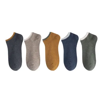 XXLLG Spring And Fall No-Show Socks Men's 5 Pack