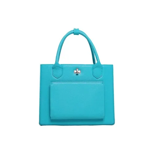 DEFAYE BLACK Handbag Tiffany Blue Color