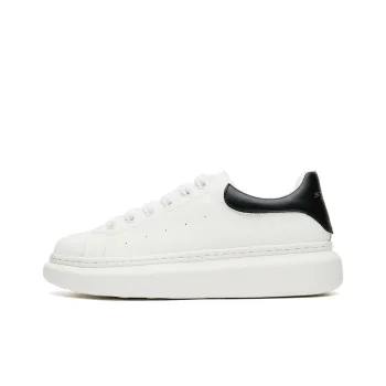 ST&SAT Versatile Casual Shoes Abrasion Resistant Slip Resistant Low Top Couple Trendy Skateboard Shoes Unisex White