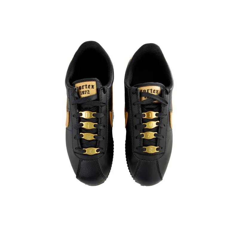 Nike Cortez Basic Black Metallic Gold GS-2